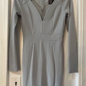Fashion Nova- Love Games Dress - Grey- Small NWT!!!